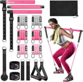 Pilates Bar Kit with Resistance Bands,Pilates Bar with Stackable Bands Workout Equipment for Legs,Hip,Waist and Arm,Exercise Fitness Equipment for Women & Men Home Gym Yoga Pilates