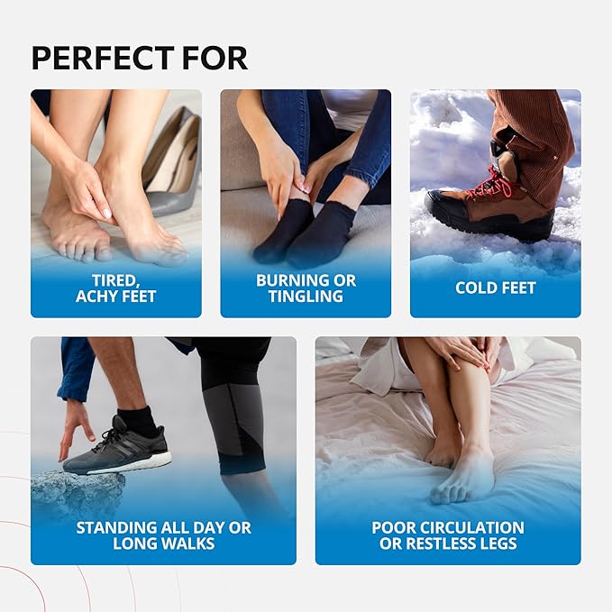 EMSense Triple Therapy Foot Massager | 3 in 1 Cordless & Portable Massager with 3 Vibration Modes & 3 Heat Levels - 1 Pack
