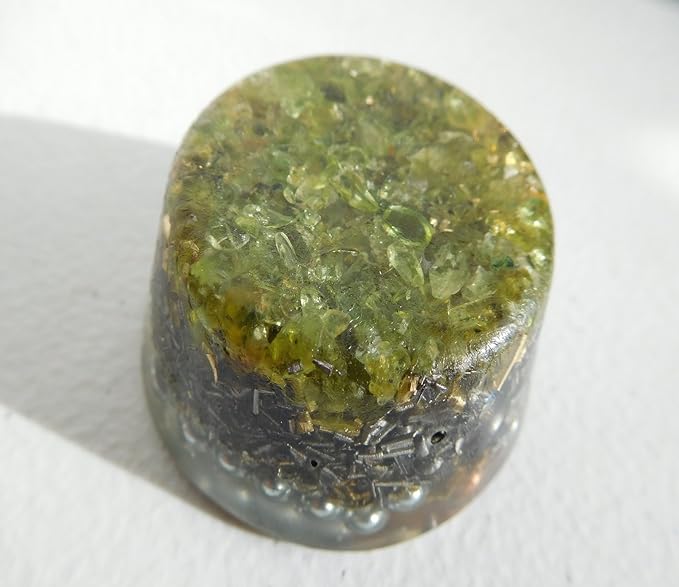 Peridot Orgone Generator Energy Accumulator 7.83Hz/432Hz/528Hz/Advance Harmonics Many Beautiful Ingredients! (Peridot)