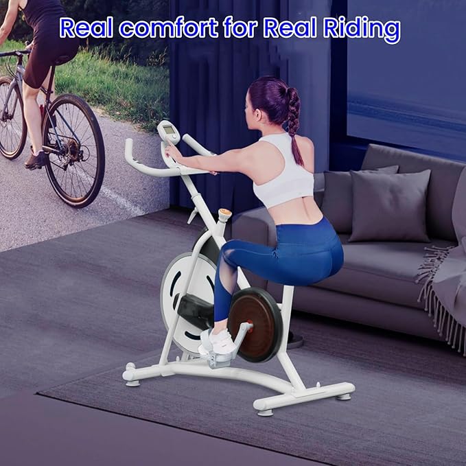 NAYSAYE Exercise Bike, Adjustable Stationary Bikes with Smartphone Mount, Professional Exercise Bike with Digital Pulse Display for Home and Office