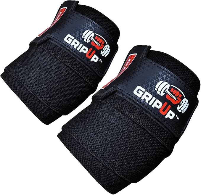 Fitness Elbow Wraps Weightlifting (Pair) 39” Adjustable Brace Joint Support Pain Relief Tendonitis Elbow Straps Weight Lifting Bench Press Gym Workouts Bands Men & Women
