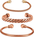 Touchstone copper bracelets | gift for men women |adjustable 100% pure solid real magnetic jewelry | handmade bracelet set combo | rope braided tibetan bangles.