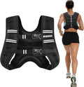 Weighted Vest Woman, 6/8/12/16/20/25/30 Lb Unisex Reflective Strength Training Weight Vest For Running, Jogging, Cardio & Workouts