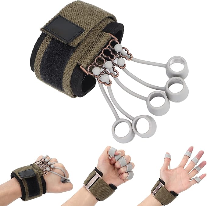 Finger Exerciser, 20Lb/40Lb Hand Grip Strengthener, Hand Strengthener Finger Band Guitar Finger Stretcher Hand Yoga Equipment for Forearm, Arthritis, Carpal Tunnel (Green 20 lbs)