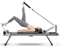 Pilates Reformer Machine for Home Gym, Foldable Pilates Machine Equipment with High Strength Alloy Springs for All Level Users, Up to 330lbs