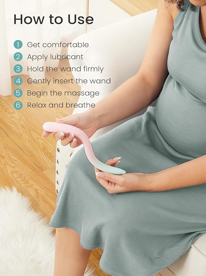 GROWNSY Perineal Massage Stick for Pregnancy Labor and Birth Prep, Pelvic Wand Tool, Pelvic Floor Muscle Massager for Pelvic Physical Therapy, Postpartum Essentials