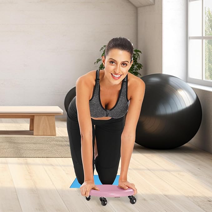 Ab Roller Wheel - Core Workout Roller, 360 Rotation System, Abdominal Training Board, Ergonomic Knee Mat | Women Men Home Gym Conditioning Muscle Shaping Balance Practice