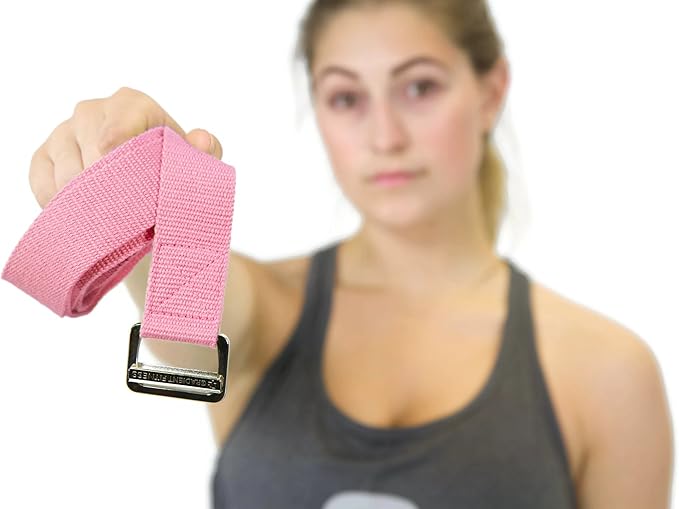 Gradient Fitness Yoga Strap, Friction-Less Easy-Feed Buckle, Super Soft Cotton/Polyester Blend Webbing, Free eGuide. (8 Feet)