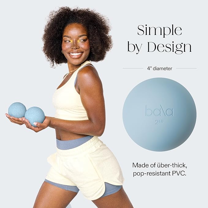 Bala Power Ball, Weighted Toning Exercise Ball for Pilates, Yoga, Home Fitness & More - Workout Ball for Strength & Core Training, Aerobics & Working Out to Improve Balance & Sculpt