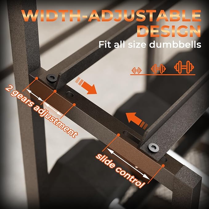 Dumbbell Rack Weight Stand - Adjustable Weight Rack for Dumbbells, Home Gym Storage Rack for Yoga Mat Foam Roller Kettlebells, Workout Equipment Storage Organizer With Wheels