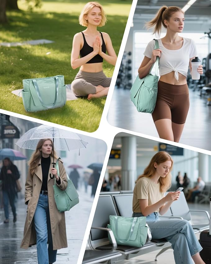 sportsnew Yoga Mat Bag Tote Yoga Gym Bags For Women Men with Waterproof Wet Pocket & Hook-and-loop, Quick Access Storage Yoga Mat Bag Carrier
