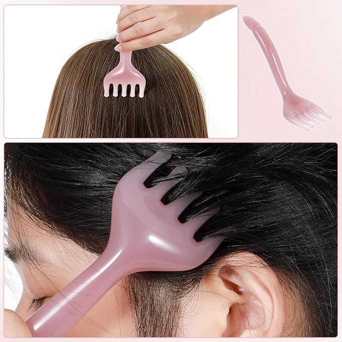 Scalp Comb, 2 Pcs Scalp Massager Handheld Comb Resin Relax Massage Manual Relaxation Spa Tool for Soothing Head Massage