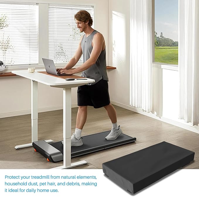 Walking Pad Cover Waterproof Outdoor, Under Desk Treadmill Cover indoor- Folding Treadmill and Office Under Desk Smart Walking Running Machine (55"L x 28"W x 6"H)