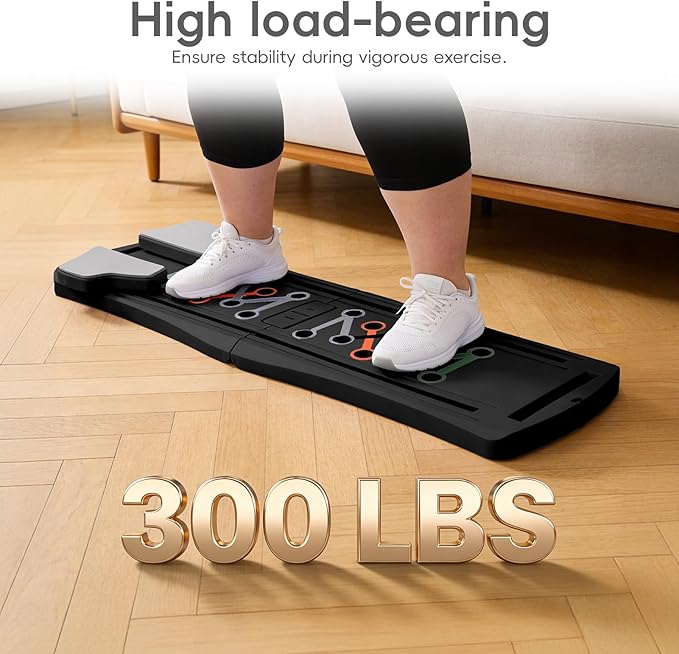 Pilates Board, Foldable Pilates Reformer for Home, Multifunctional Abdominal Trainer, Pilates Machine for Home Workout, Non Slip Lightweight Core Trainer for Plank Crunch Push Up