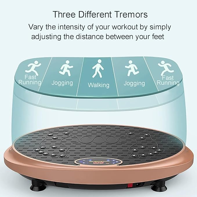 Vibration Plate Exercise Machine, Portable Full Body Vibration Platform, Vibration Plate for Lymphatic Drainage with Remote, for Weight Loss, Body Shaping and Fat Burning