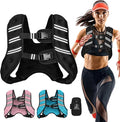 Weighted Vest for Women Men, 6lb/8lb/12lb/16lb/20lb/25lb/30lb Adjustable Weight Vest with Reflective Stripes for Workout, Strength Training, Running, Fitness, Muscle Building, Weight Loss, Rucking Vest With Phone Pouch