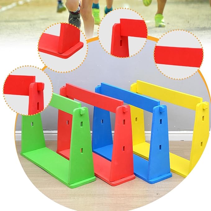 Yiju Agility Training Hurdle Speed Agility Training Equipment Obstacles Adjustable Height for Baseball Obstacle Courses Kids