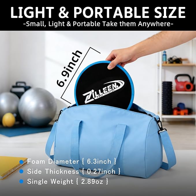 ZILLEEN Exercise Sliders for Working Out Fitness Discs for Pilates Women Men, 2 Pack