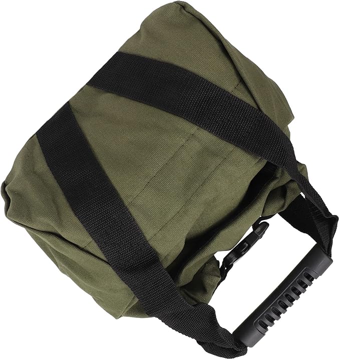 Fitness Workout Sandbag with Handles, Empty Weightlifting Training Sandbag, Durable 16oz Canvas Power Bag for Home Gym, Travel, Yoga and Strength Training