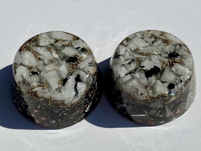 Moonstone Orgone Generator Energy Accumulator 7.83Hz/432Hz/528Hz/Advance Harmonics Many Beautiful Ingredients! (Moonstone)