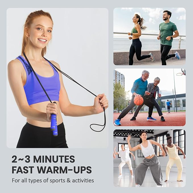 multifun Digital Jump Rope with Smart Counter & Timer - Adjustable Speed Skipping Rope for Fitness, Weight Loss, Boxing, MMA - Tangle-Free Ball Bearings & Anti-Slip Handles for Men, Women, Kids