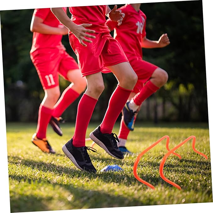 DECHOUS 5pcs Agility Hurdles for Soccer Training Weatherproof Equipment for Speed and Flexibility Training for Jumping and Cardio Workouts Orange High