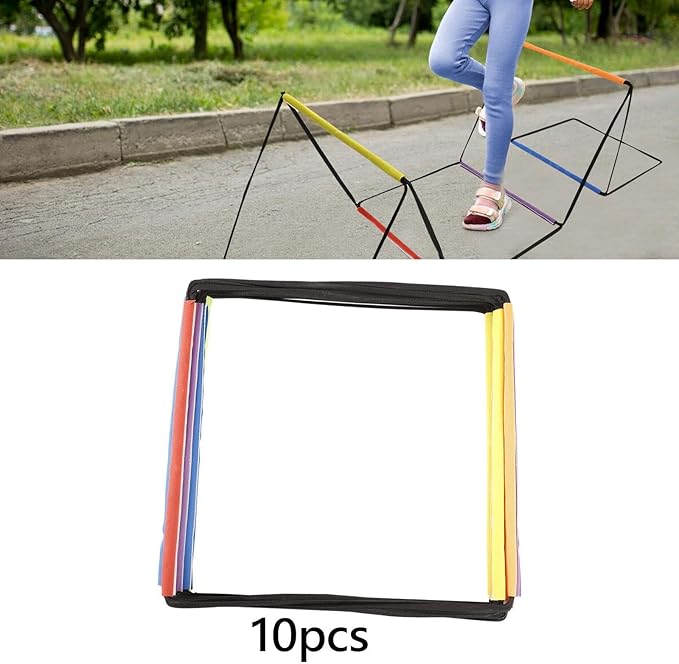 Agility Ladder for Soccer Training with Adjustable Features, 10 Grids