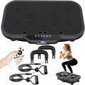 Vibration Plate Exercise Machine, 8000 Vibrations/min Adjustable Fitness Platform, 400 Lbs Capacity Whole Body Workout Extra Large Size Platform with Bluetooth for Weight Loss, Women & Men