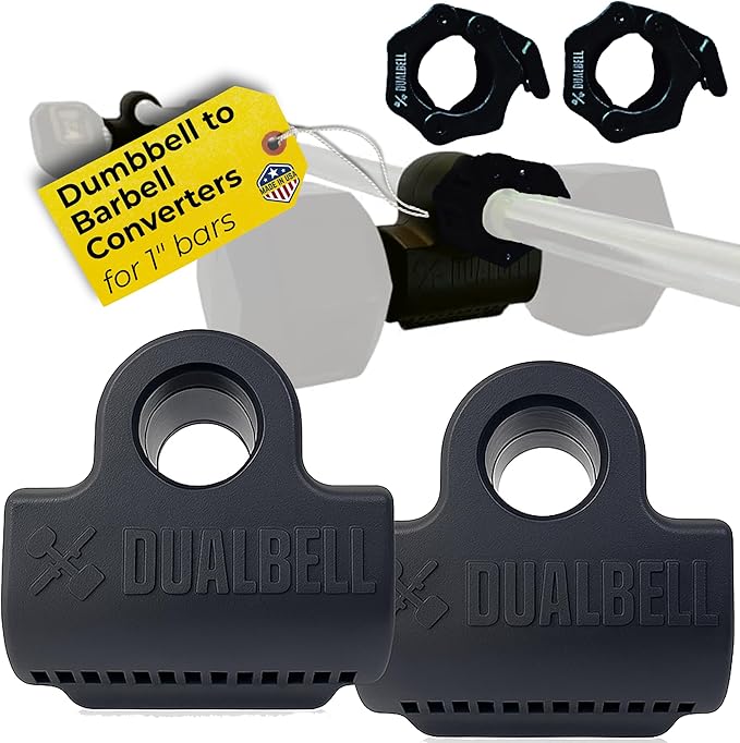 Dumbbell Barbell Converter - Dumbbell Converter Home Gym Equipment, for 1" Standard Bars, Up to 250lb Capacity Barbell Adapters- Versatile Weight Lifting Set, Suitable for Men and Women