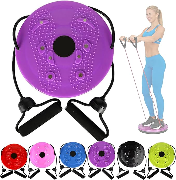 Waist Sculptor, Twister Board with Handles and Pull Rope, 2026 New Waist Twisting Disc for Core Workout, Body Shaping Exercise for Abs, Legs, Buttocks, Hips, Home Gym Fitness Equipment for Women