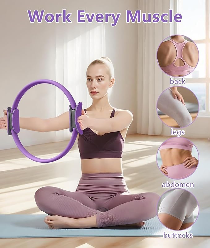 Pilates Ring Set with Adjustable Resistance