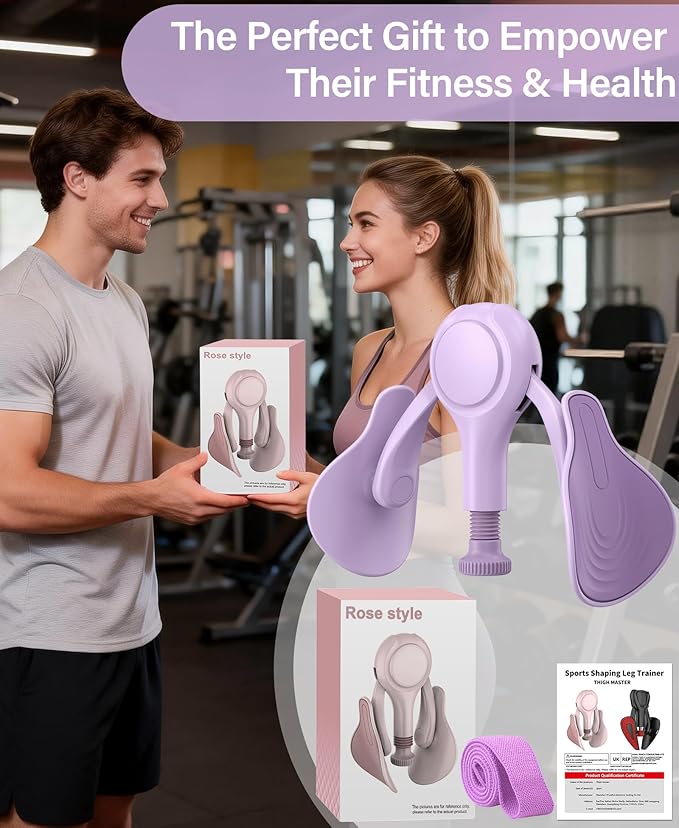 Pelvic Floor Exercise Devices 15-70 LB Adjustable Pelvic Floor Trainer Women Men, Kegel Exercise Equipment Inner Thigh Exerciser for Postpartum Recovery, Thigh and Pelvic Trainer with Band