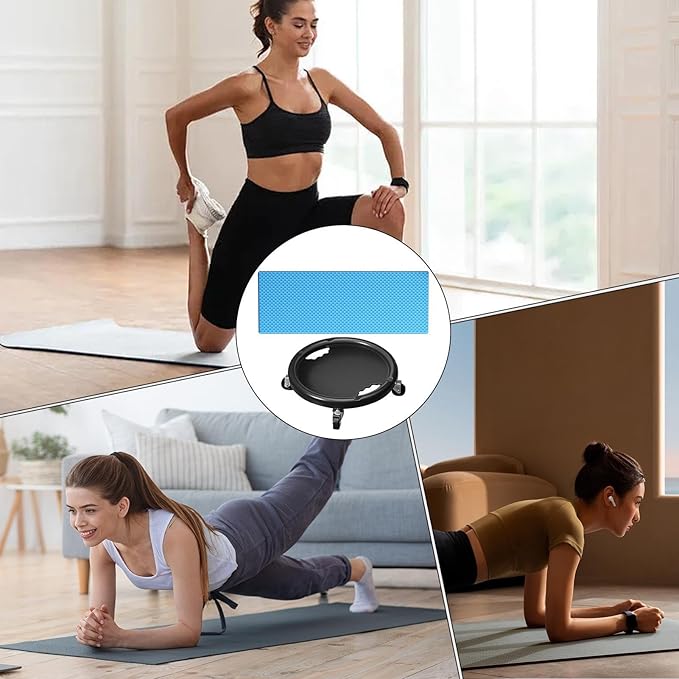 Ab Roller Wheel - Core Workout Roller, 360 Rotation System, Abdominal Training Board, Ergonomic Knee Mat | Women Men Home Gym Conditioning Muscle Shaping Balance Practice