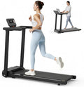 Treadmills for Home Foldable Treadmill with Handles 3 HP Folding Treadmills Walking Pad Treadmill with Handle Bar Quiet Walking Machine, 300LBS Capacity Portable Small Running Pad Home Gym