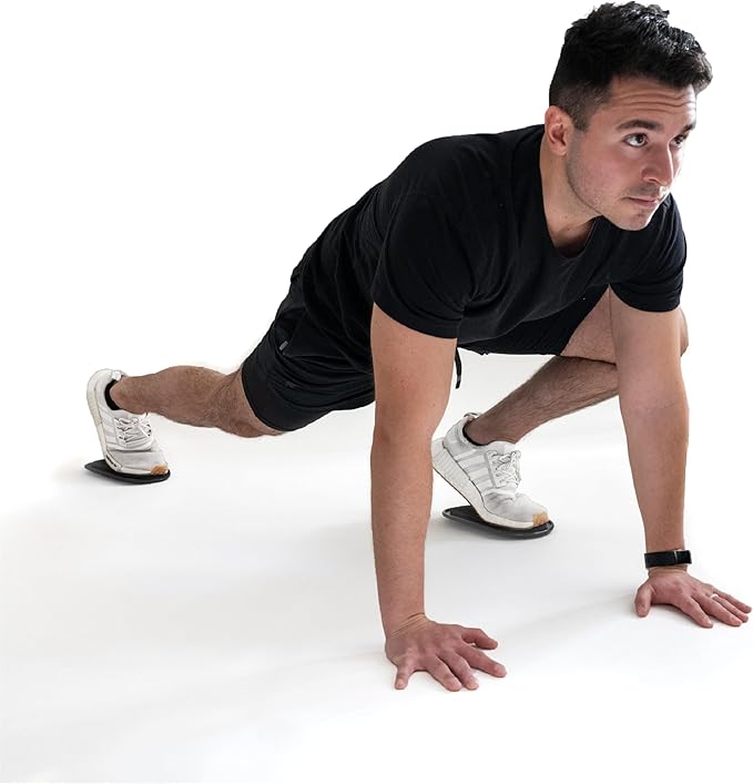 Envirolite Fitness Slider - Conditioning Sliders - Easy to Use on Carpet - Core and Pilates Exercise Equipment - At Home Workout Gear - 9" long x 5" wide x 0.5" thick - Pack of Two