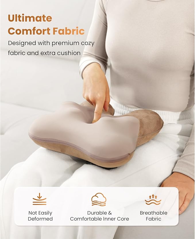 BOB AND BRAD Back Massager with Heat FSA Eligible, EZBack Corded Back Massager for Pain Relief Deep Tissue, Shiatsu Back Shoulder and Neck Massage Pillow, Soothing Full-Body Relief for Women Men