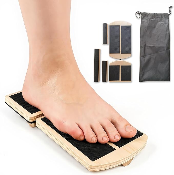 Wooden for Ankle Balance Board Foot Strengthener & Stability Trainer for Single Leg Balance Training, Sprained, Plantar Fasciitis Relief, Physical Therapy, Posture Correction