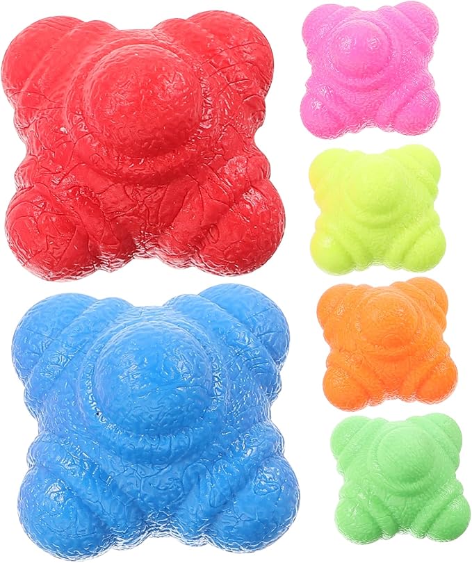 Milisten 6pcs Agility Balls Hexagonal Reaction Balls Fitness Training Goalkeeper Training Equipment