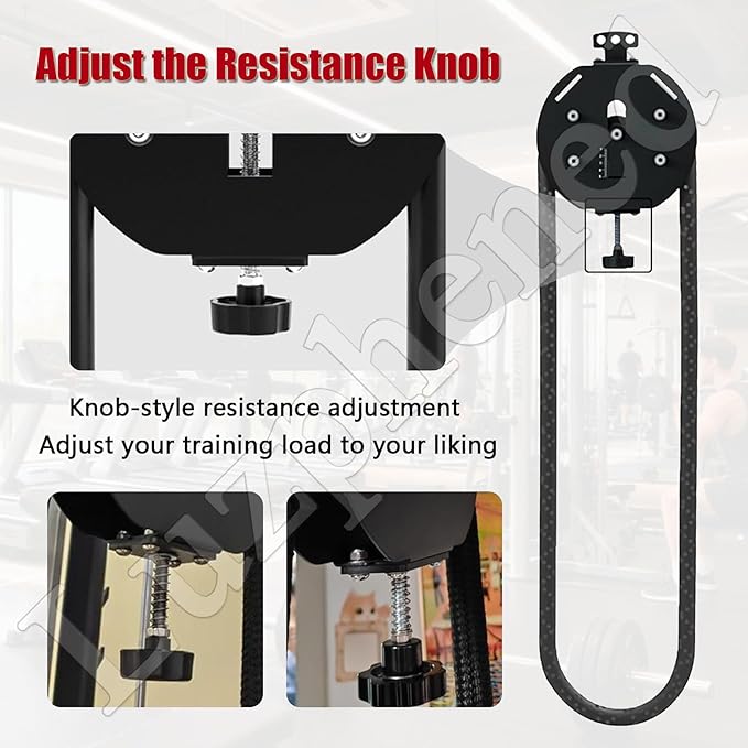 Endless Rope Trainer, Portable Cable Pulley System, Adjustable Tricep Rope Attachment with 330lb Load Capacity, 30kg Max Resistance for Full Body Workout & Strength Training Black