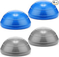 Sratte 4 Pcs Balance Pods Diameter Unisex Workout Balance Pods Trainer Dots Exercise Half Ball Inflatable Stepping Pads for Kids Adults Strength Flexibility, Blue Gray