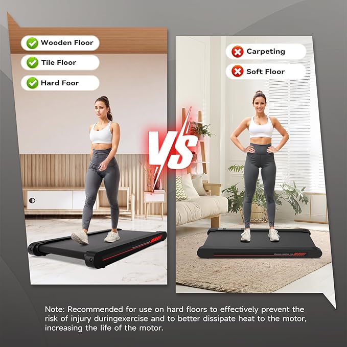 Sperax Walking Treadmill Pad with APP, 3 in 1 Under Desk Treadmill, 400W Low Noise Walking Vibration Pad with Remote Control,Portable Treadmills for Home Office