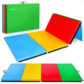 BalanceFrom 10x4 Feet 4-Panel Folding Gymnastics Mat – 2-Inch Thick Pad with Vinyl Surface and Carrying Handles for Tumbling, Yoga, Pilates, Home Workouts, and Martial Arts