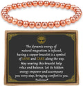 Copper Bracelet for Women and Men, Copper Magnetic Bracelet with 3500 Gauss Magnet Beads as Birthday Gifts, Hematite Jewelry Pulsera De Cobre para Mujer for Parents Anniversary Jewelry Gift