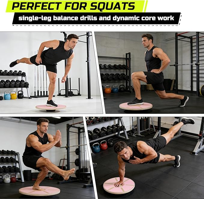 Wobble Aerobic Step Platform Balance Board with Non-skid Tpr Bump Surface, 360 Rotation for Stability Training, Versatile Home Gym Exercise Workout Step Aerobics Platform