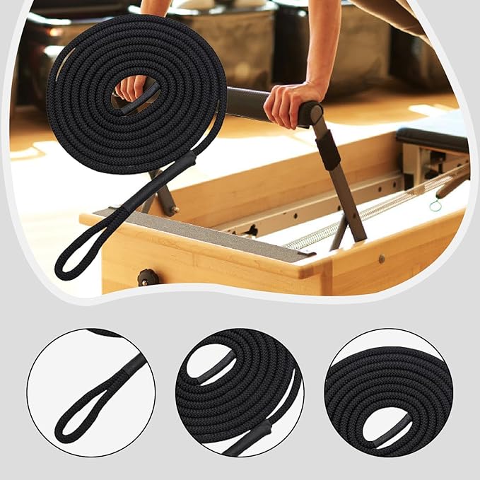 Pilates Reformer Pull Rope Component Band Attachment Professional 102.36''Length for Sitting Box Pilates Core Bed Accessories
