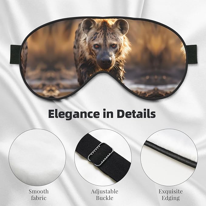 Lone Hyena Head-Mounted Double-Sided Light-Blocking Sleeping Eye mask to Protect Eyes and Relieve Eye Fatigue