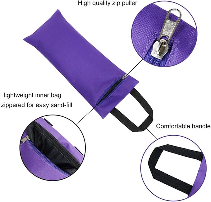 Foldable Filled Yoga Sandbag with Single Handle for Yoga Weights and Resistance