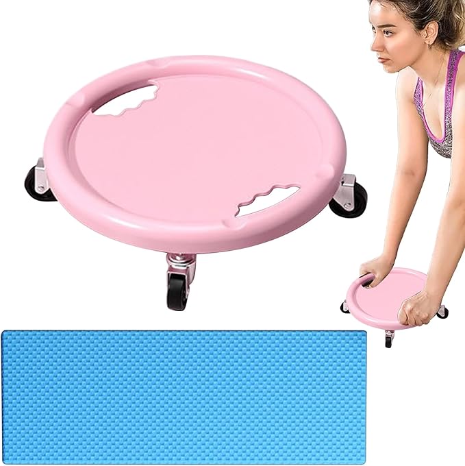 Ab Roller Wheel - Core Workout Roller, 360 Rotation System, Abdominal Training Board, Ergonomic Knee Mat | Women Men Home Gym Conditioning Muscle Shaping Balance Practice