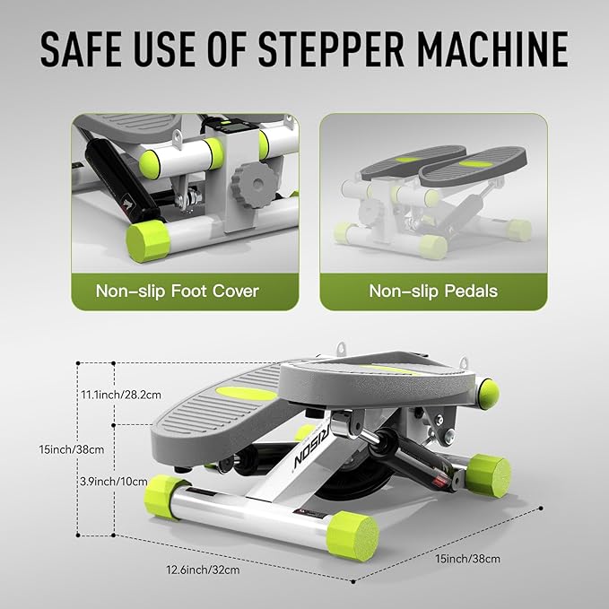 HARISON Mini Steppers for Exercise, Stair Stepper with LCD Monitor 300LBS Capacity, Portable Under Desk Stepper for Home Workout