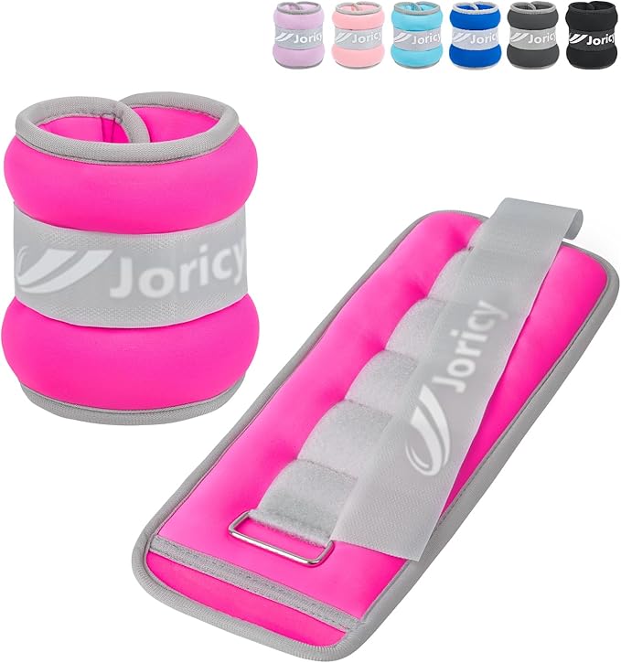 Ankle Weights A Pair of 1/2/3/4/6/8/10/12/20 LBS Wrist Leg Arm Weights for Women Men with Adjustable Straps, Strength weighted for Physical Therapy Running Walking Fitness Gym Workout